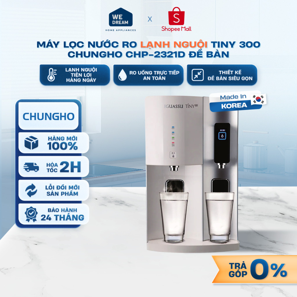 CHP-2321D - Máy lọc nước RO Lạnh Nguội TINY 300 Chungho CHP-2321D Để Bàn - Hàng Chính Hãng, Mới 100%