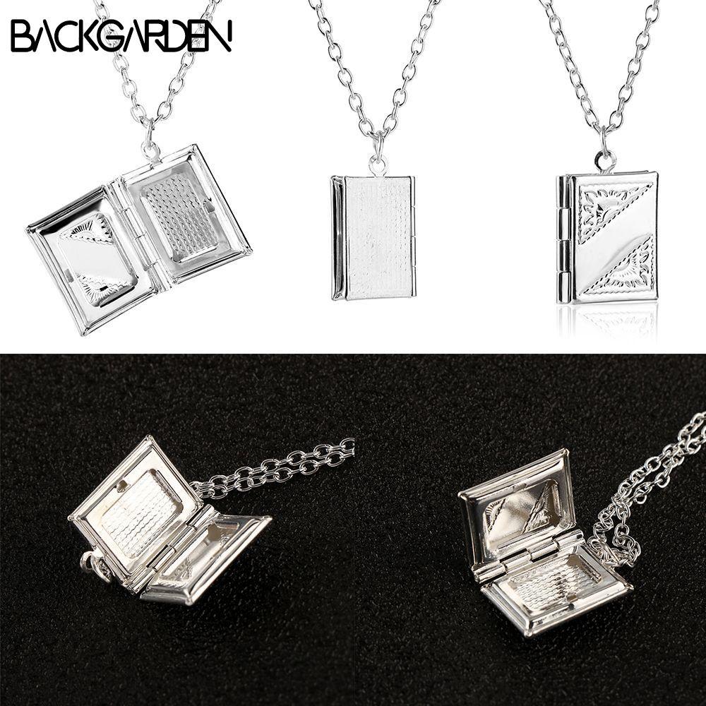 Mặt dây chuyền BACKGARDEN Bộ nhớ bạc Khung ảnh Mặt dây chuyền