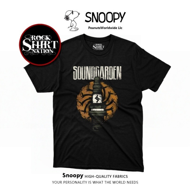 ❈ ้ ❈ ็ 🍎 Soundgarden Sound Garden Bad Motor Finger 2 Rock Shirt Nation Grunge Áo thun dây kim loại 