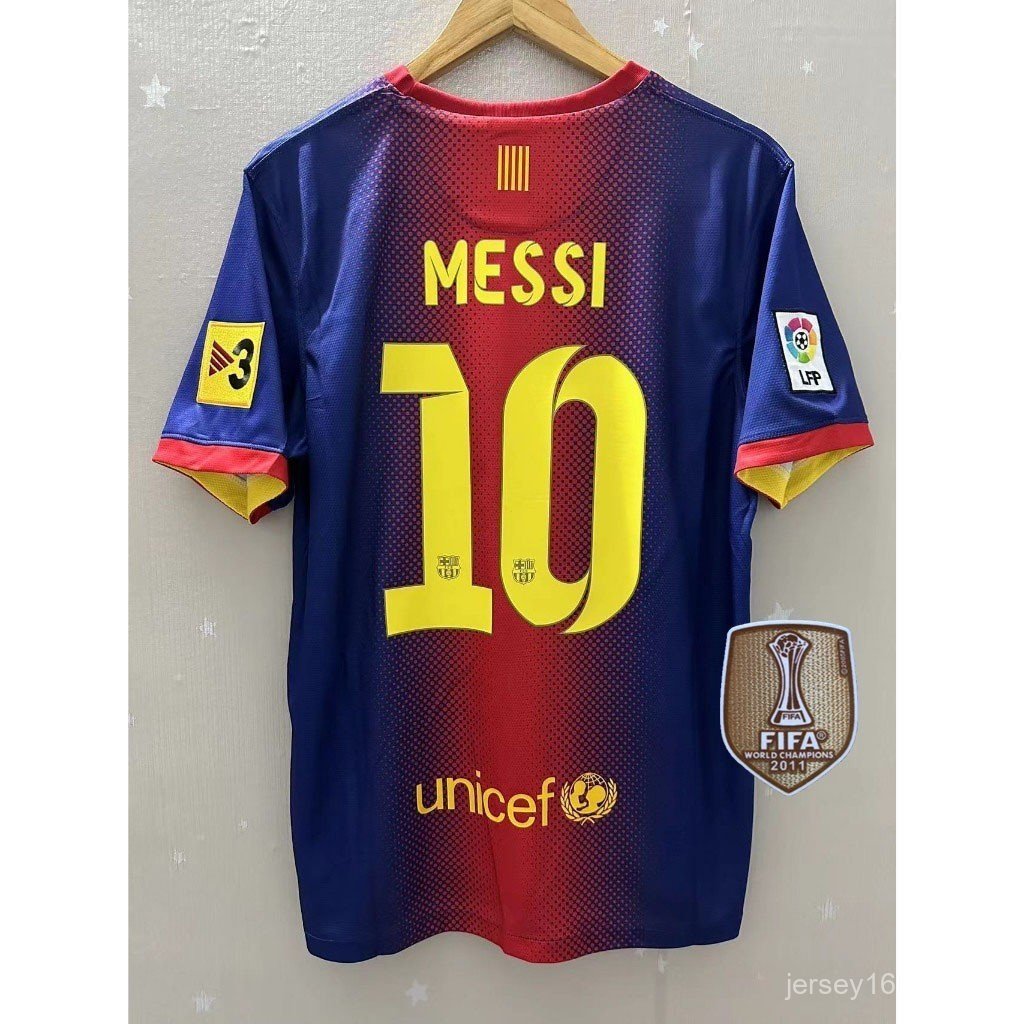 Áo bóng đá Barcelona cổ điển 12-13 được thiết kế như Messi và Neymar Jr.