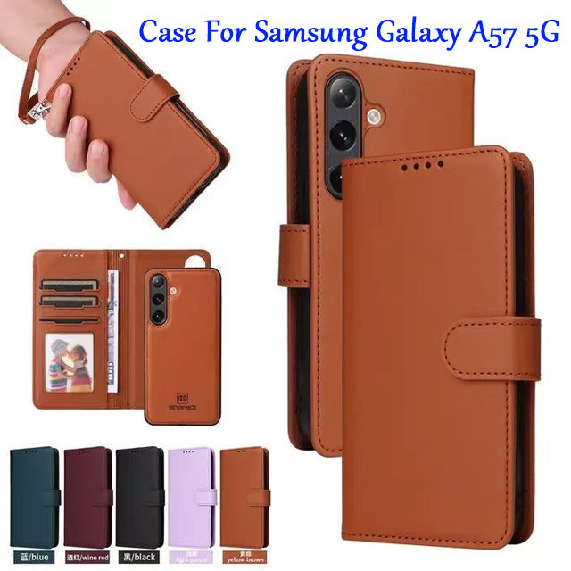 Ốp Lật Có Thể Khóa Cho Samsung Galaxy A57 5G / A37 5G / A07 4G / A07 5G / A17 5G Có Thể Giữ Thẻ Đứng