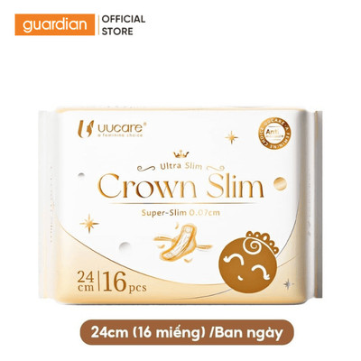 Băng Vệ Sinh Uucare Crown Slim 0.07cm Dùng Ban Ngày 24cm 16 Miếng | Guardian Việt Nam