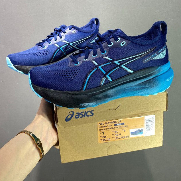 Giày chạy bộ Gel Kayano 31 nam nữ - Đệm nhẹ thoải mái 1011B869-401