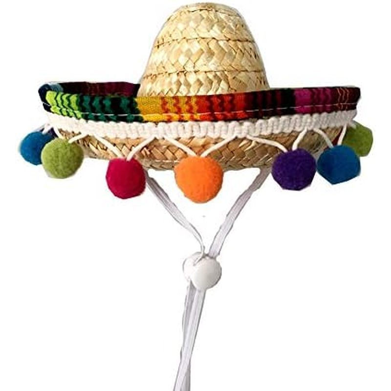 Crazy Night Mini Sombrero Top Hat Băng Đô Nhỏ Mũ Rơm Sombrero Nhỏ Cho Chó Mèo, Lễ Hội Mexico Sinh Nh