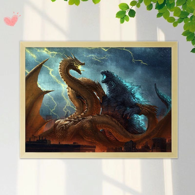 Godzilla Phim Bằng Gỗ Tùy Chỉnh Xếp Hình Khung Ảnh Đồ Chơi Giải Nén Người Lớn [FXl]