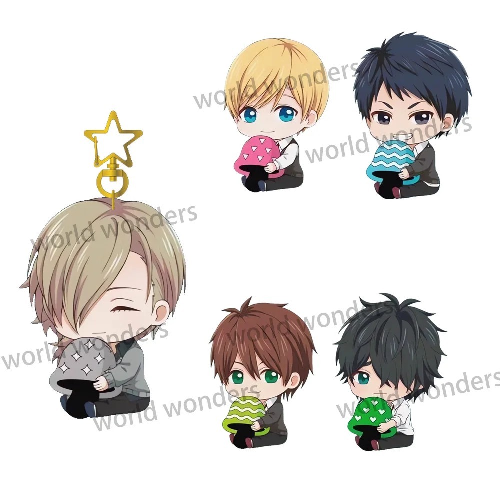 Móc khóa Anime Yarichin Bitch Club Huy hiệu Chibi Ayato Yuri Tamura Yui Phụ kiện Boylove BL Trang tr