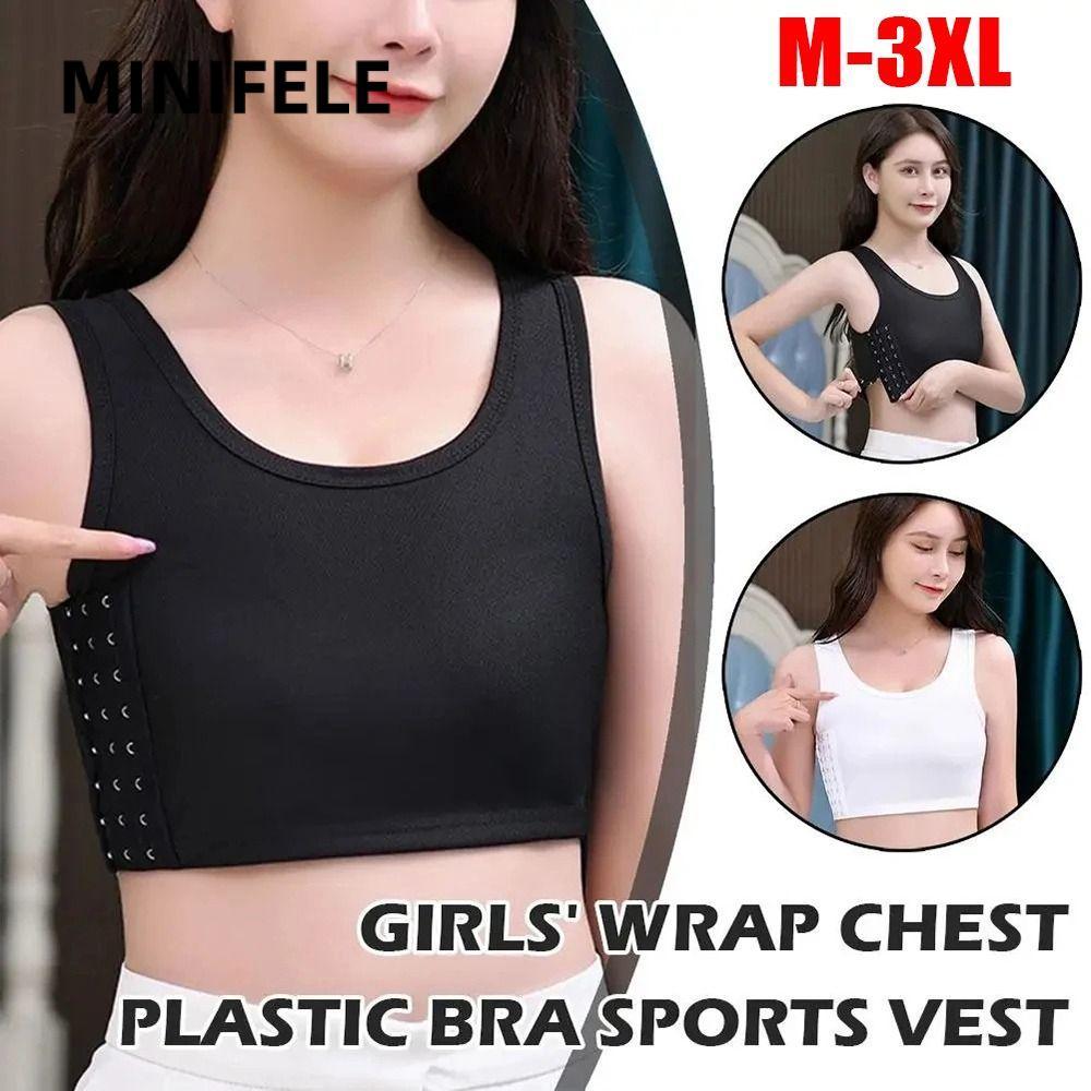 MINIFELE Bộ 1 Áo Tank Top & Quần Lót Corset Định Hình Ngực Cho Tomboy, Size M-3XL