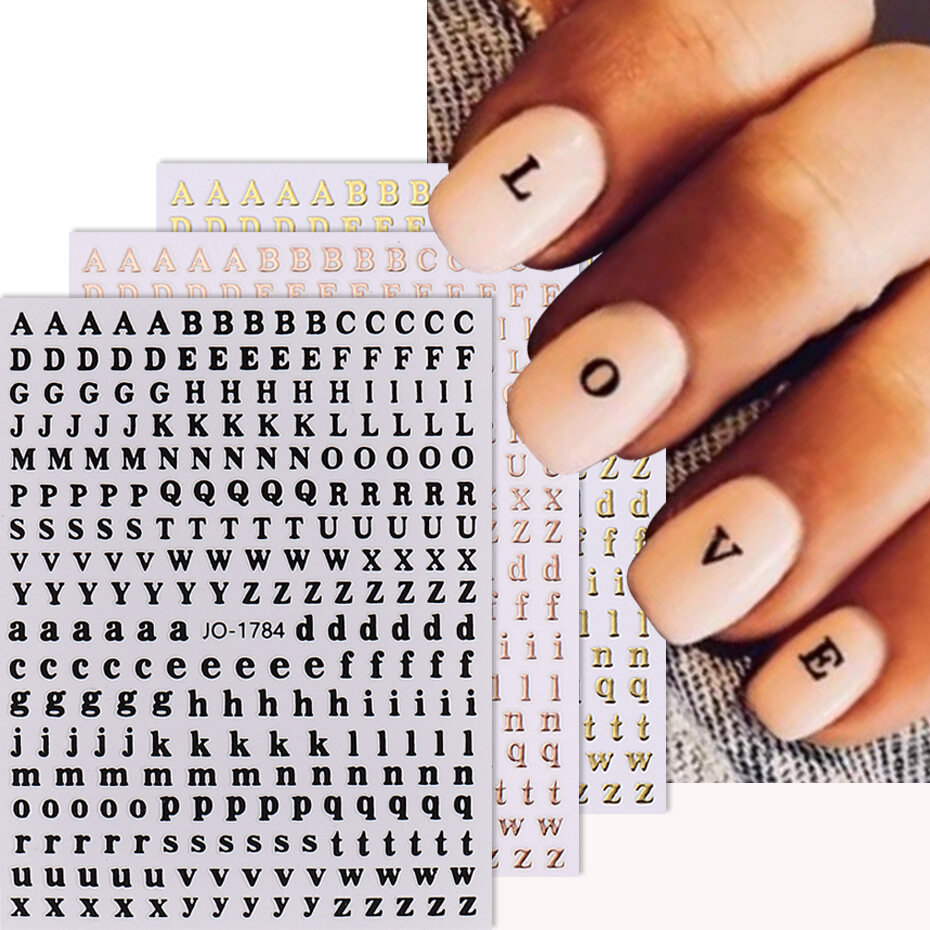 3 Chiếc Nhỏ 26 Bảng Chữ Cái Số Miếng Dán Chữ La Mã Dán Móng Tay Chữ Hoa Chữ Cái Chữ Cái Tiếng Anh Th