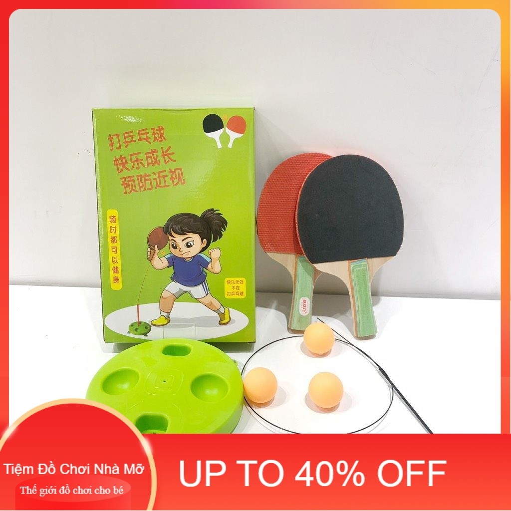 Đồ Chơi Bóng Bàn Phản Xạ Cho Bé – Bộ Tập Phản Xạ Tay Mắt Trong Nhà – Kèm Vợt Và Bóng