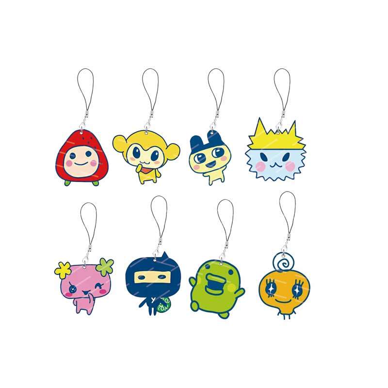 Acrylic GoGo Tamago Q Version Mobile Phone Chain Mametchi Kuchipatchi Mimitchi Gozarutchi Key Chain 