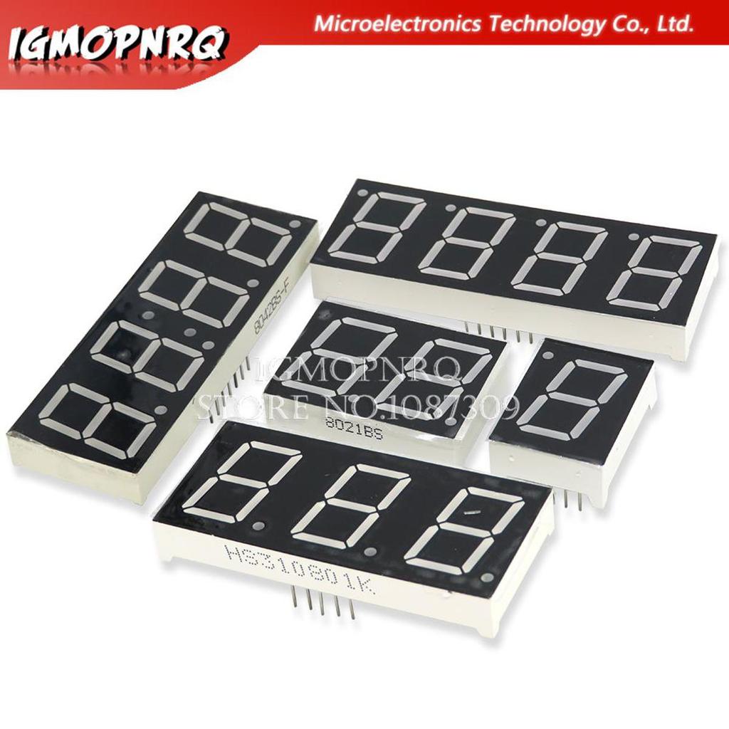 2 Chiếc 0.8 inch Màn Hình LED 7 Đoạn 2 Bit 3 Bit 4 Bit Chữ Số Ống Màu Đỏ Thông Thường Cathode / Anod