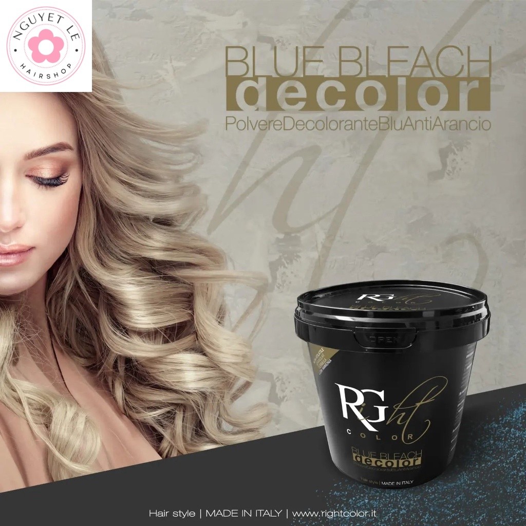 Bột tẩy màu tóc Right Color RG Blue Bleach Decolor 500gr NL <NN>