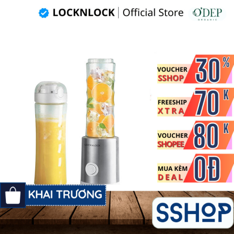 Máy xay sinh tố mini màu trắng Chính hãng LocknLock EJM241 - SSHOP SSO