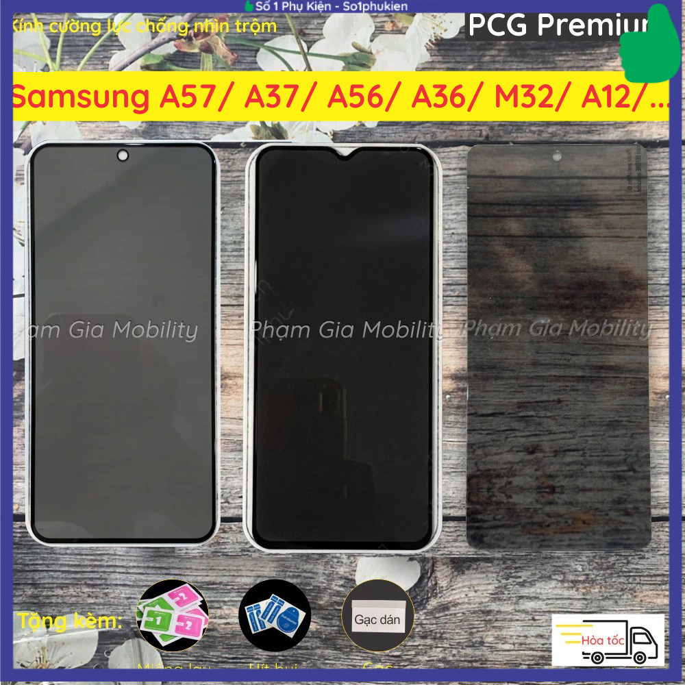 Kính cường lực chống nhìn trộm cho Samsung Galaxy A57 A37 A56 A36 A32 M02 M12 M32 A04 A04S A03 A03S 