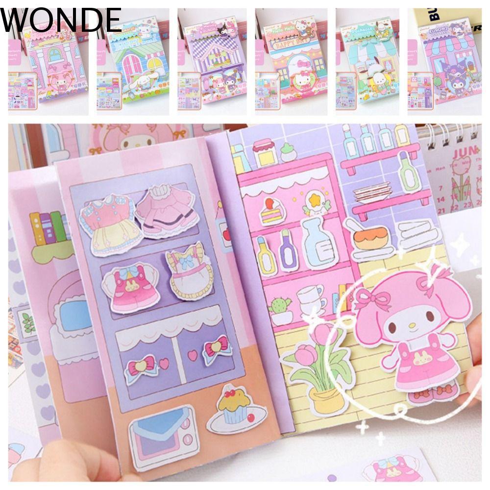 WONDE KT Quiet Book Toys, Anime Hoạt Động Sách My Melody DIY Kuromi Busy Book, My Melody Handmade Pa