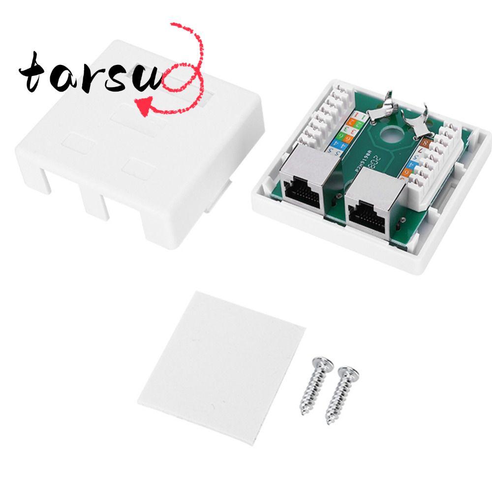 Hộp gắn bề mặt TARSU, Cat 5e Shield 2 cổng RJ45-8P8C Mount Box, Dễ dàng gắn RJ45-8P8C với ốc vít và 