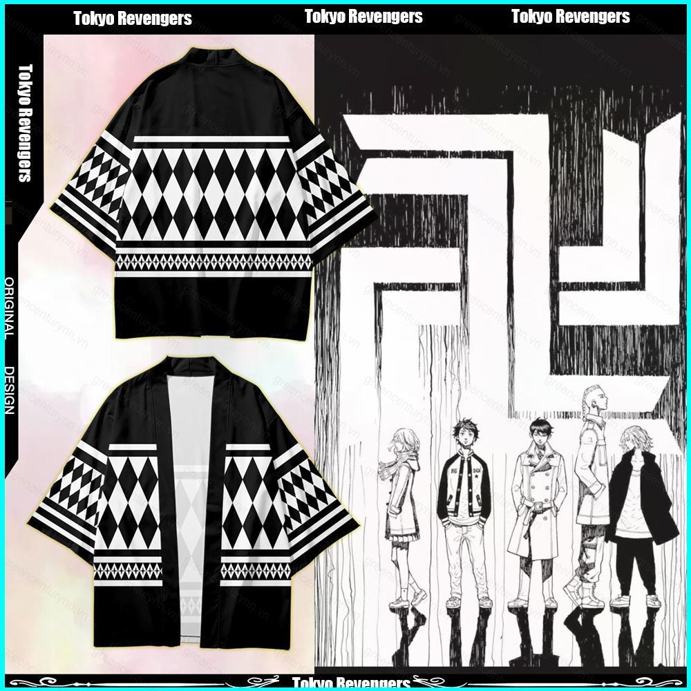 Ao cosplay kimono GN Tokyo Revengers, phong cách haori unisex dài tay cho nhân vật Ken Ryuguji