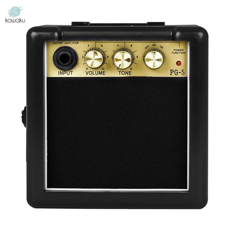 Bộ khuếch đại đàn guitar di động 5W Amp thực hành nhỏ gọn Amp Acoustic Bass Amp Kim loại bền cho đàn