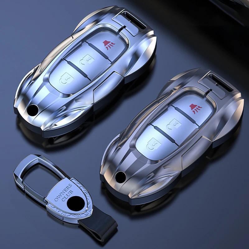 Kim Loại Xe Từ Xa Chìa Khóa Bao Đựng Vỏ Fob Cho Infiniti Q50 QX50 QX60 QX80 Q60 M25L M35 G37 Q70L EX