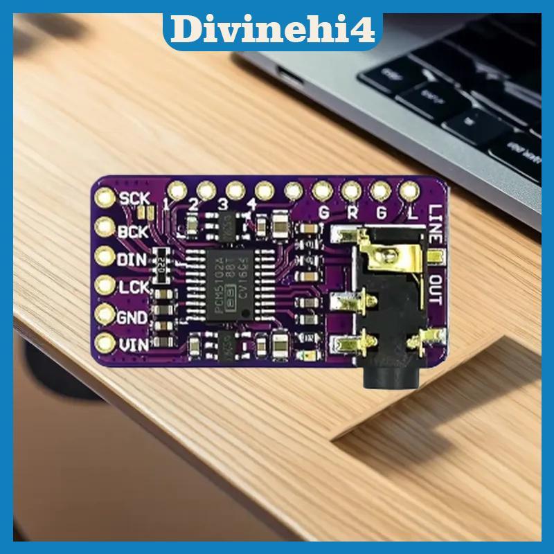< divinehi4 > Giao diện PCM5102A Bộ giải mã DAC I2S GY-PCM5102 Mô-đun máy nghe nhạc I2S cho bảng địn