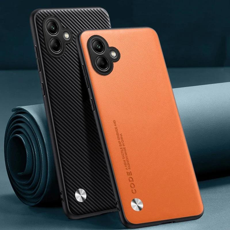 Ốp Da PU Sang Trọng Cho Samsung Galaxy A06 Ốp Lưng Silicon Mờ Chống Sốc Bảo Vệ Toàn Diện Ốp lưng Sam