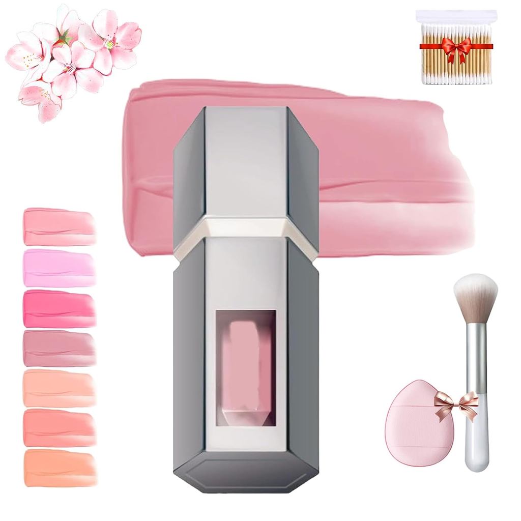 Az Liquid Blush, Az Jelly Color Liquid Blush, Kem má hồng trang điểm mờ có đầu bọt biển, Kem dưỡng d