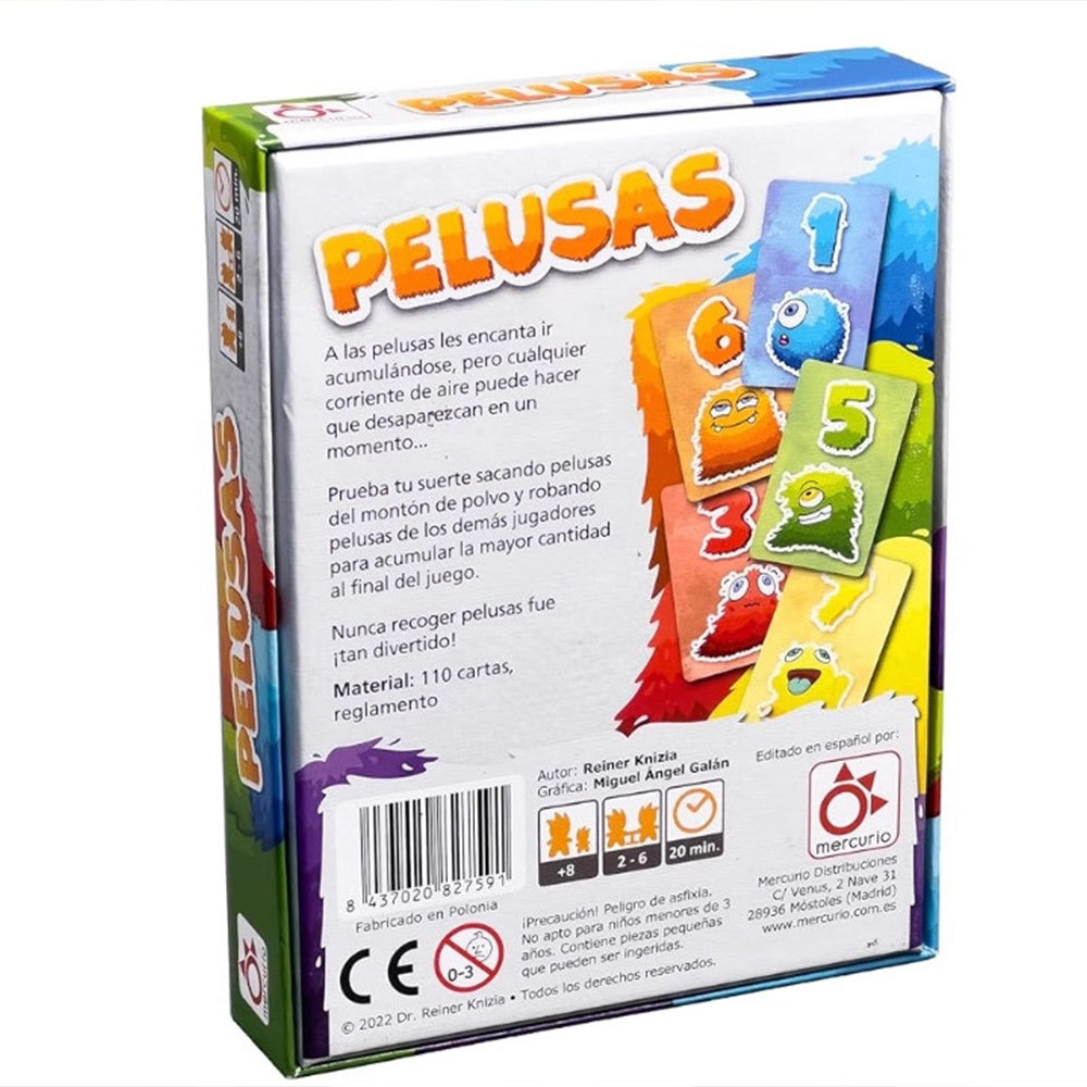 PELUSAS Card Games 110 Pieces Fun Spanish Cards Family Games Card For Kids Children Family Fun Easy 