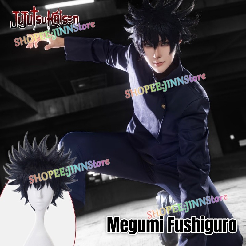 -JINN-MEGUMI FUSHIGURO Trang Phục Hóa Trang JUJUTSU KAISEN SEASON 3 Cosplay Đồng Phục Tóc Giả Phù Hợ