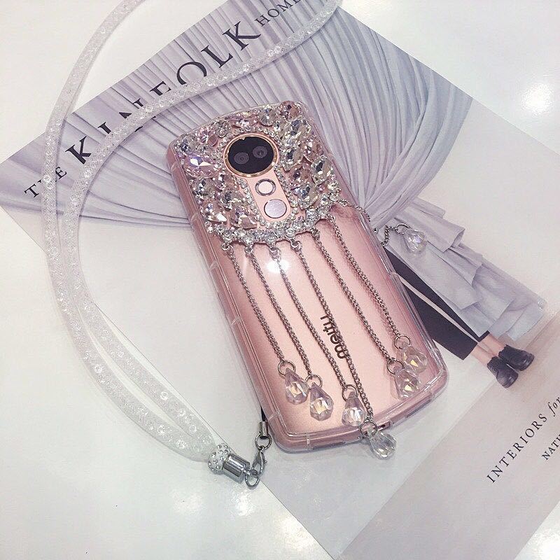 Sản phẩm mới Hàng có sẵn Vỏ điện thoại Meitu T9 trong suốt sang trọng Kim cương nữ T8 / M8 / M6 Sili