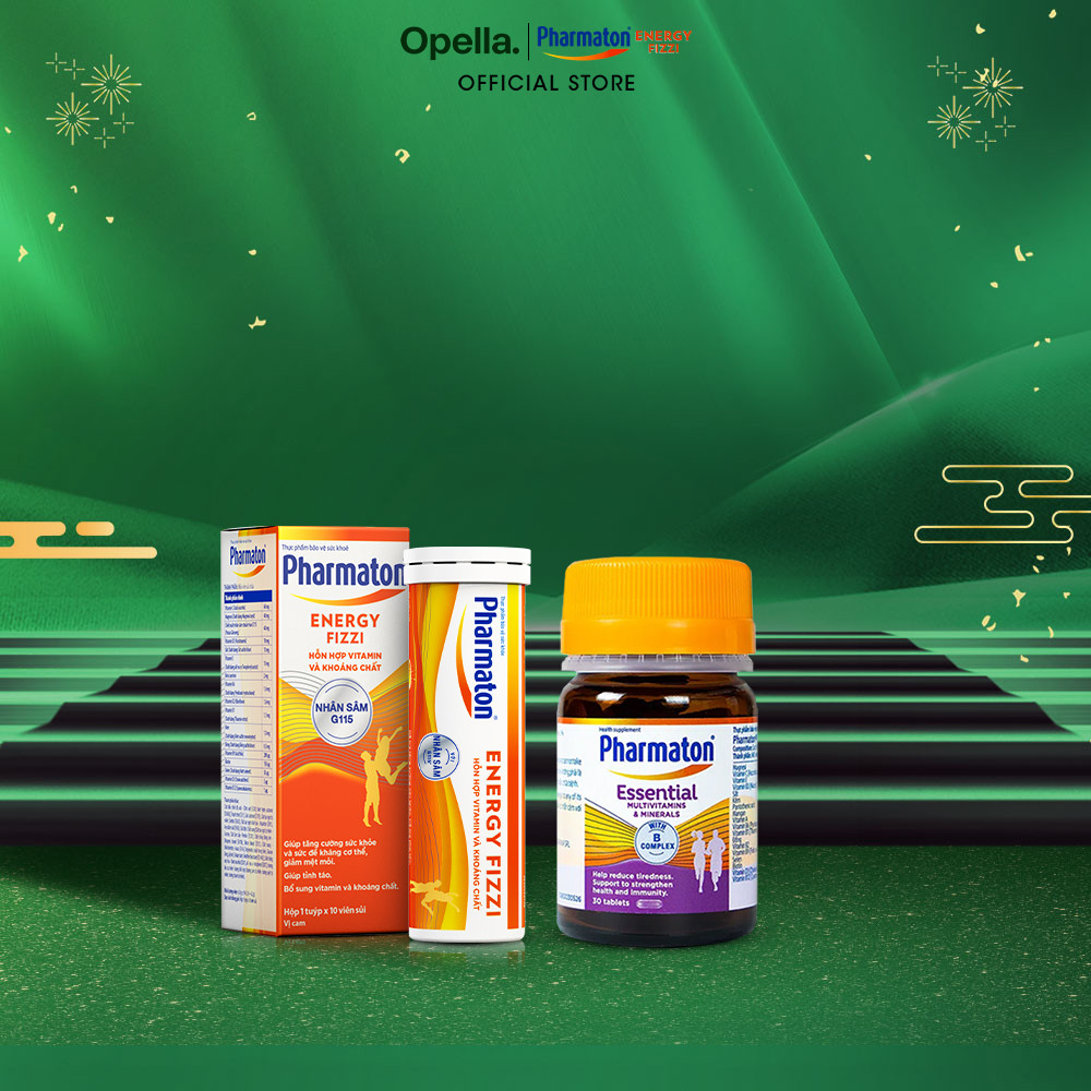 Bộ 1 Thực Phẩm Bảo Vệ Sức Khỏe Pharmaton Essential 30 Viên/Lọ + 1 Thực phẩm bảo vệ sức khỏe Pharmato
