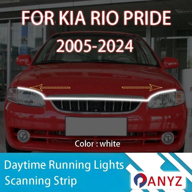 DÀNH CHO Kia RIO PRIDE 2005-2024 Đèn LED nâng cấp mới Chạy ban ngày Quét Khởi động mui xe DRL Hướng 