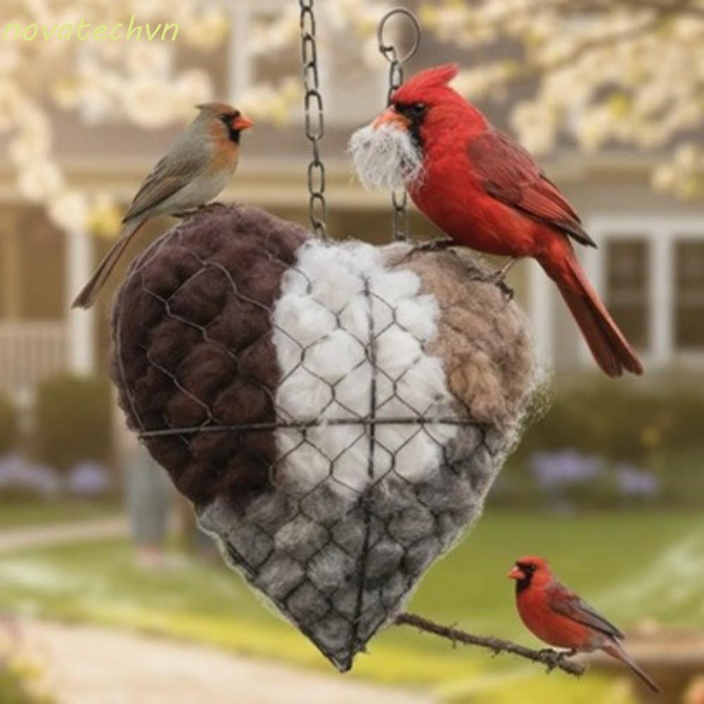 NOVA Alpaca Fiber Bird Nesting Heart, Cotton Wool Handmade Birds Nest Giá đỡ vật liệu, Có thể đổ lại