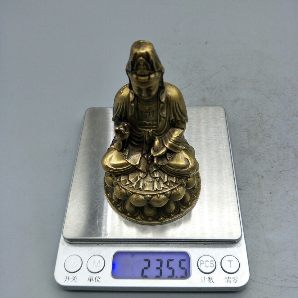2026 Phong Cách Mới Tượng Phật Đồng Nguyên Chất Guanyin Tượng Phật Đồng Nhỏ Tượng Phật Guanyin Tượng