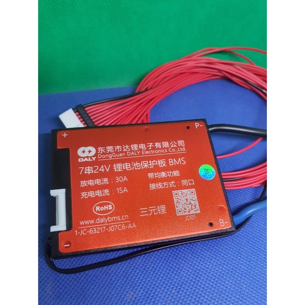 Mạch Daly BMS 7s 30A hệ 24V dùng cell 3.7V.
