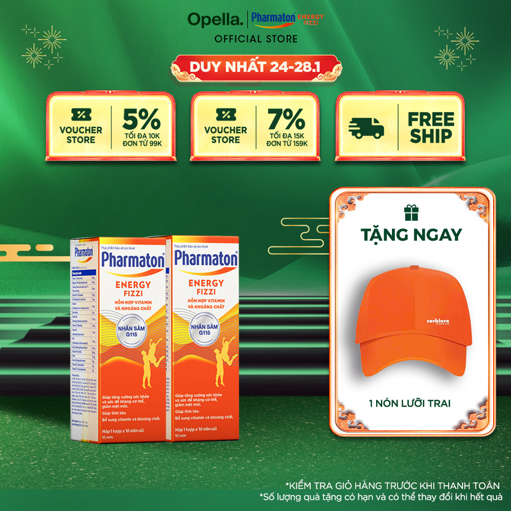 Bộ 2 Thực phẩm bảo vệ sức khỏe Pharmaton Energy Fizzi