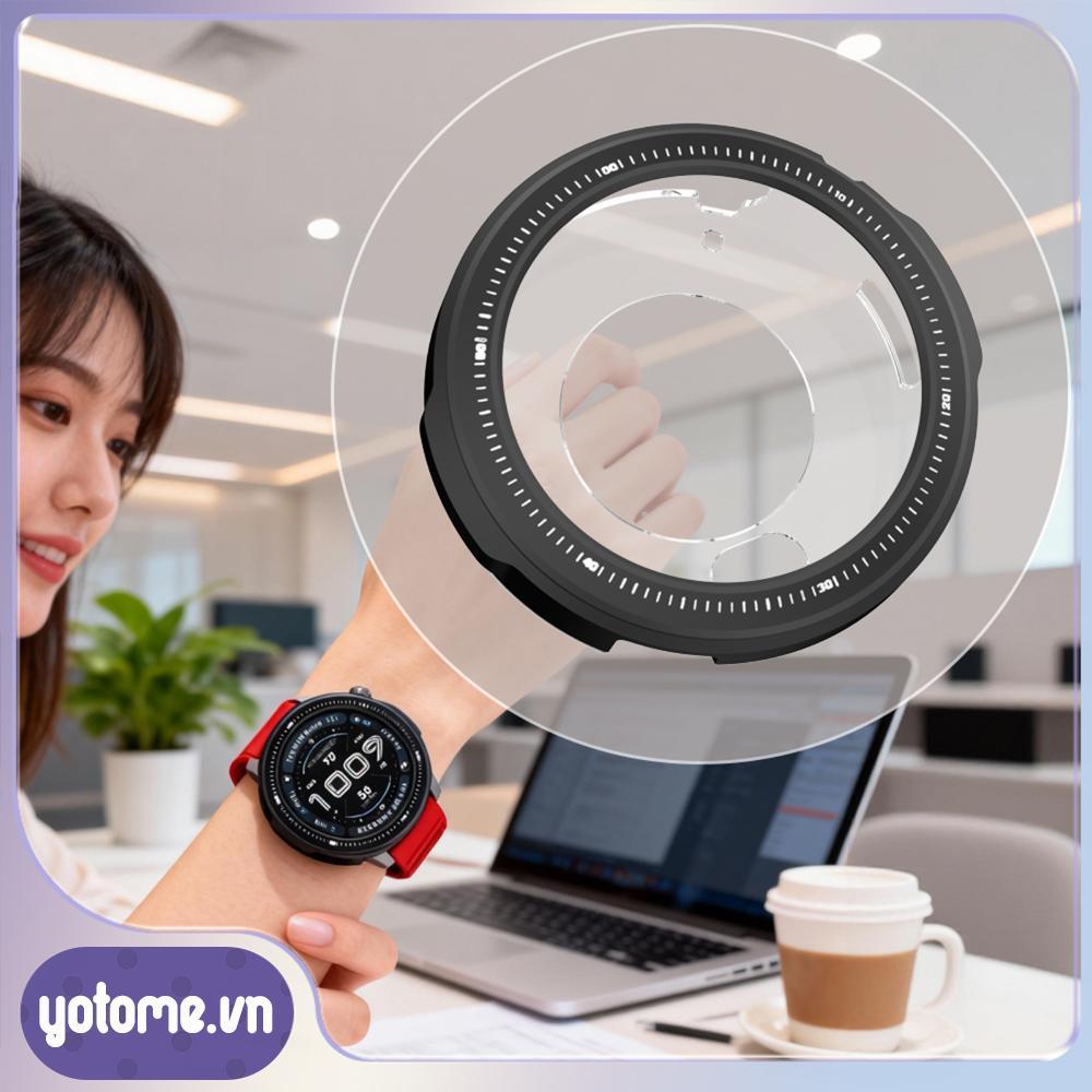 [Yotome.vn] Vỏ khung kim loại Vỏ bảo vệ chống rơi rỗng Tương thích với đồng hồ thông minh Amazfit Balance 2 47mm