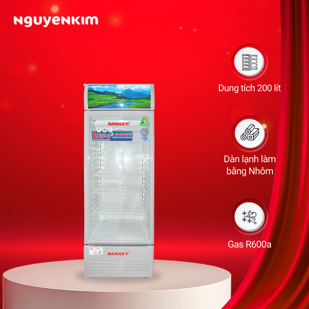 Tủ mát Sanaky 200 lít VH-258KL