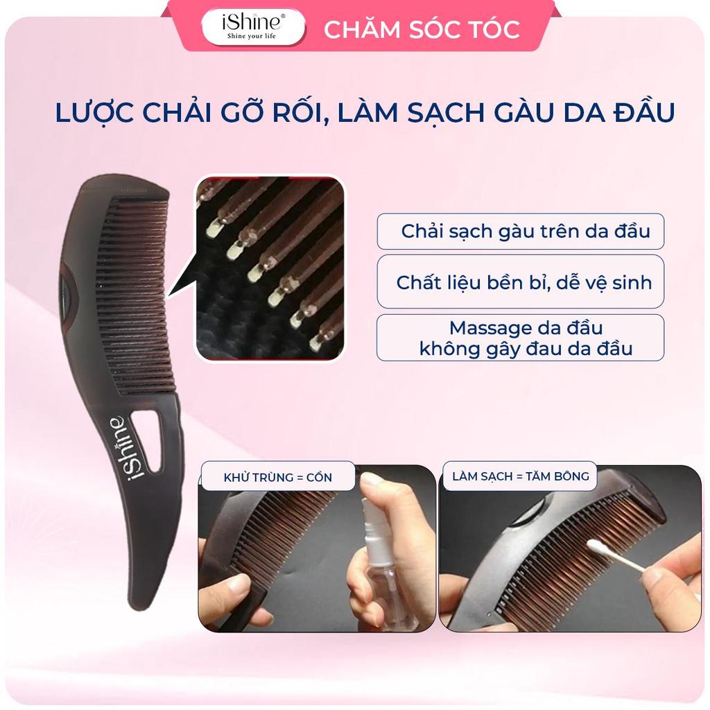 Lược Chải Tóc Ishine Thiết Kế Độc Đáo, Tự Đẩy Bụi Bẩn, Giúp Gỡ Rối Tóc