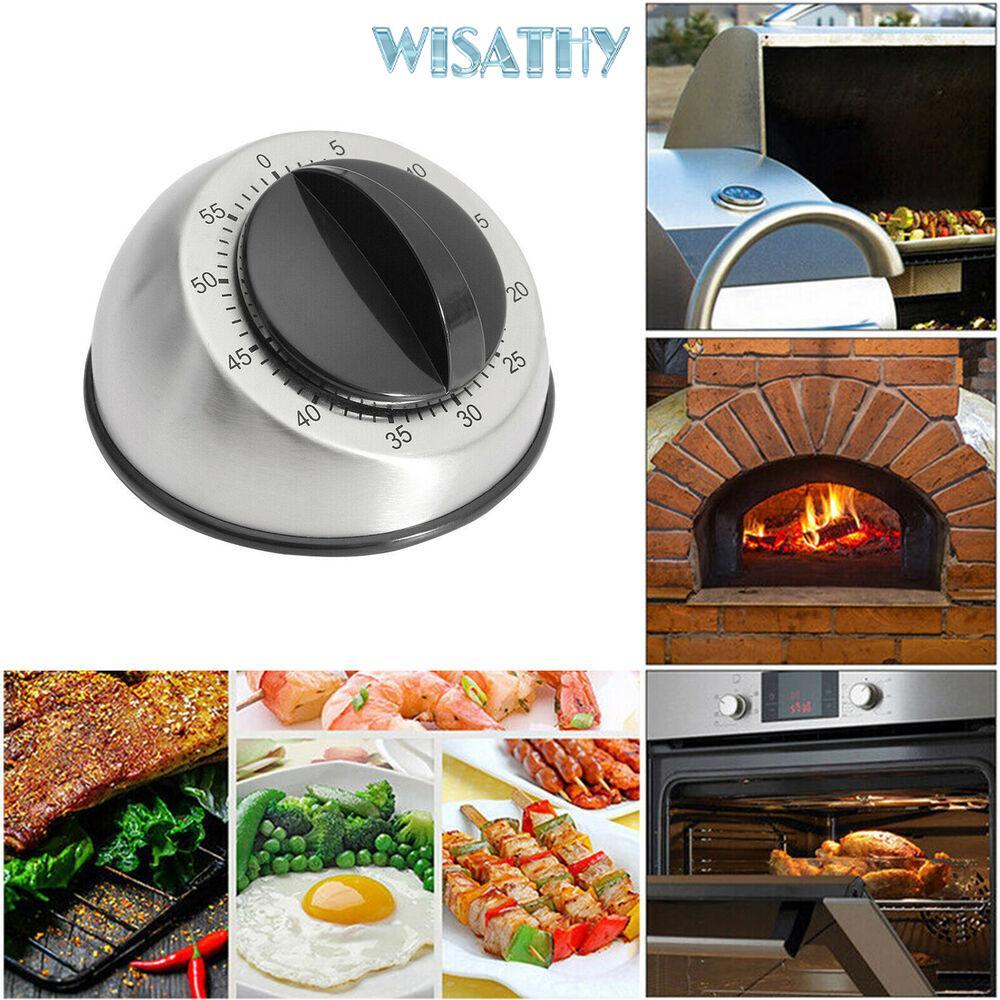 WISATHY Hẹn giờ cơ WISHY, Hẹn giờ lên vòng dài 60 phút, Chuông báo thức bằng thép không gỉ Hẹn giờ đ