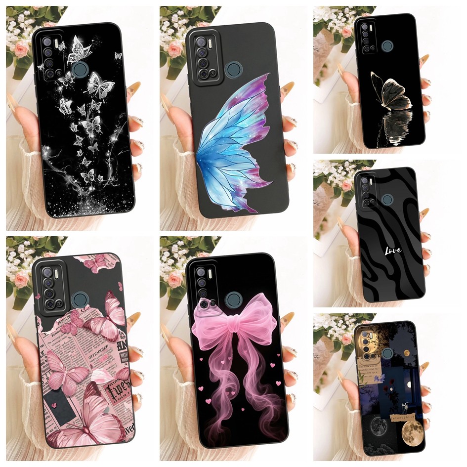 Dành Cho Tecno Spark Power 2 LC8 Vỏ Bướm Thời Trang Silicon Mềm Ốp điện thoại Bảo Vệ Cho Tecno Pouvo