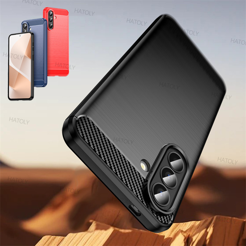 Dành Cho Samsung Galaxy A57 Ốp lưng Mềm Chải Sợi Carbon Cho Galaxy A07 A17 A37 A57 5G Ốp Lưng Silico