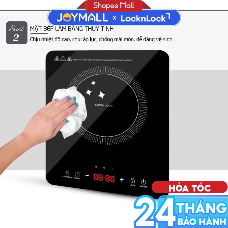 Bếp Điện Từ LocknLock EJI411 2000W, Hàng Chính Hãng, Mặt Bếp Thủy Tinh, Cảm Ứng - JoyMall