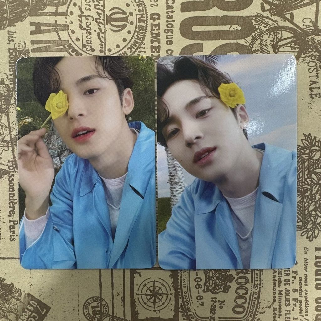 Bộ 2 Miếng SEVENTEEN Photocard MINGYU Thường Bốn Photocards