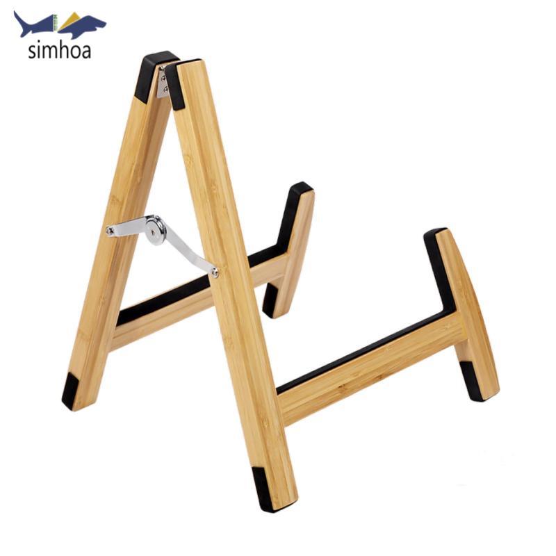 Đế sàn đàn guitar gỗ Simhoa Không -Lip -string -instrument Guitar Giá đỡ cho E -guitar