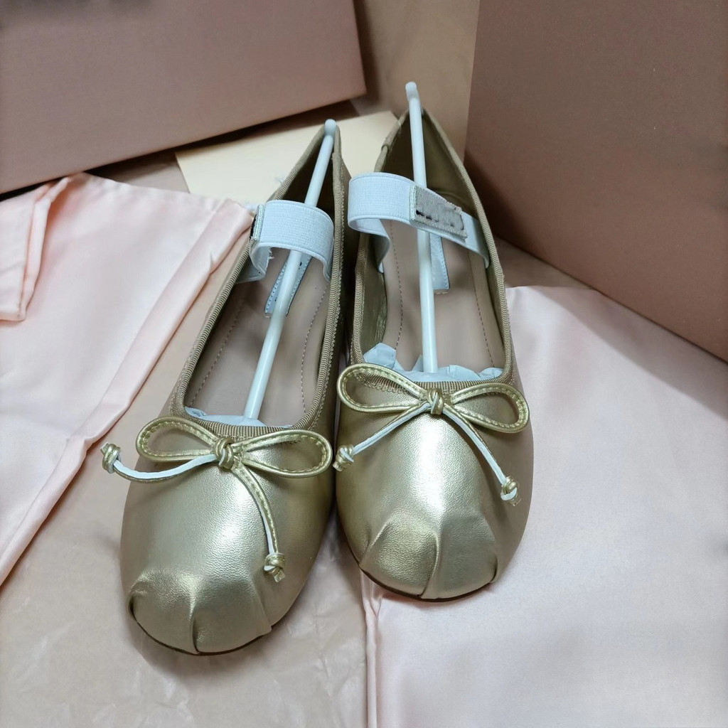 M Home Bowknot Ballet Flat Shoes-Nữ Xuân Thu Phù Hợp Với Mary Jane Pump-Elegant Retro Flat Shoes