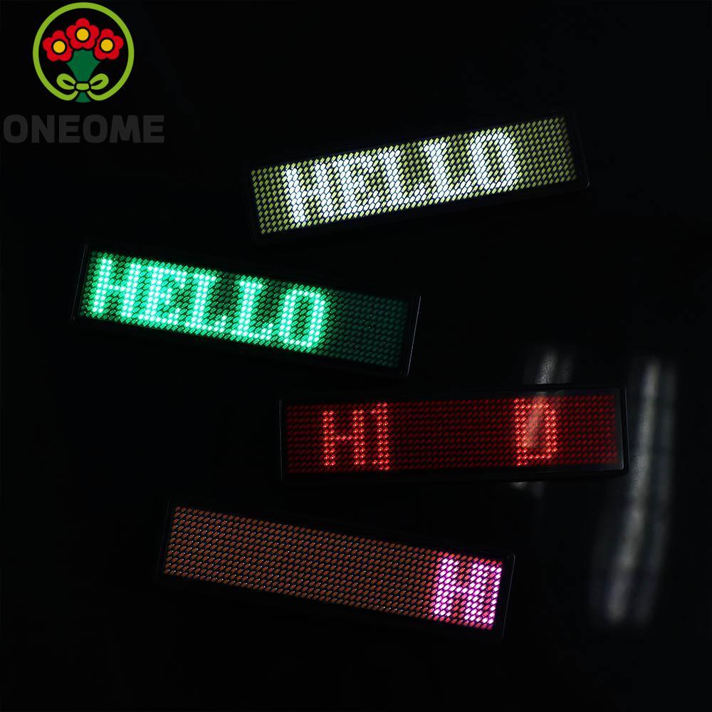 ONEOME LED Display Insignia Mini Bluetooth Scrolling Message Board Thẻ tên LED đa chương trình