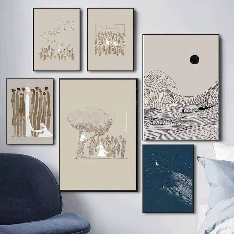 Tranh canvas Boho Jesus hiện đại - HD Christian Faith Art Home Wall Decor Canvas Poster