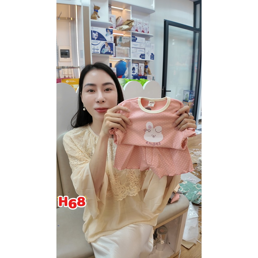 H68 - Bộ cotton chấm bi thỏ