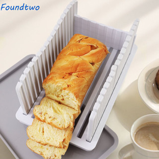 Máy thái bánh mì thủ công FOUNDTWO, Máy thái bánh mì nướng có thể gập lại bằng nhựa, Thiết thực với khay vụn bánh mì có thể điều chỉnh chiều rộng Hướng dẫn cắt bánh mì Sandwich