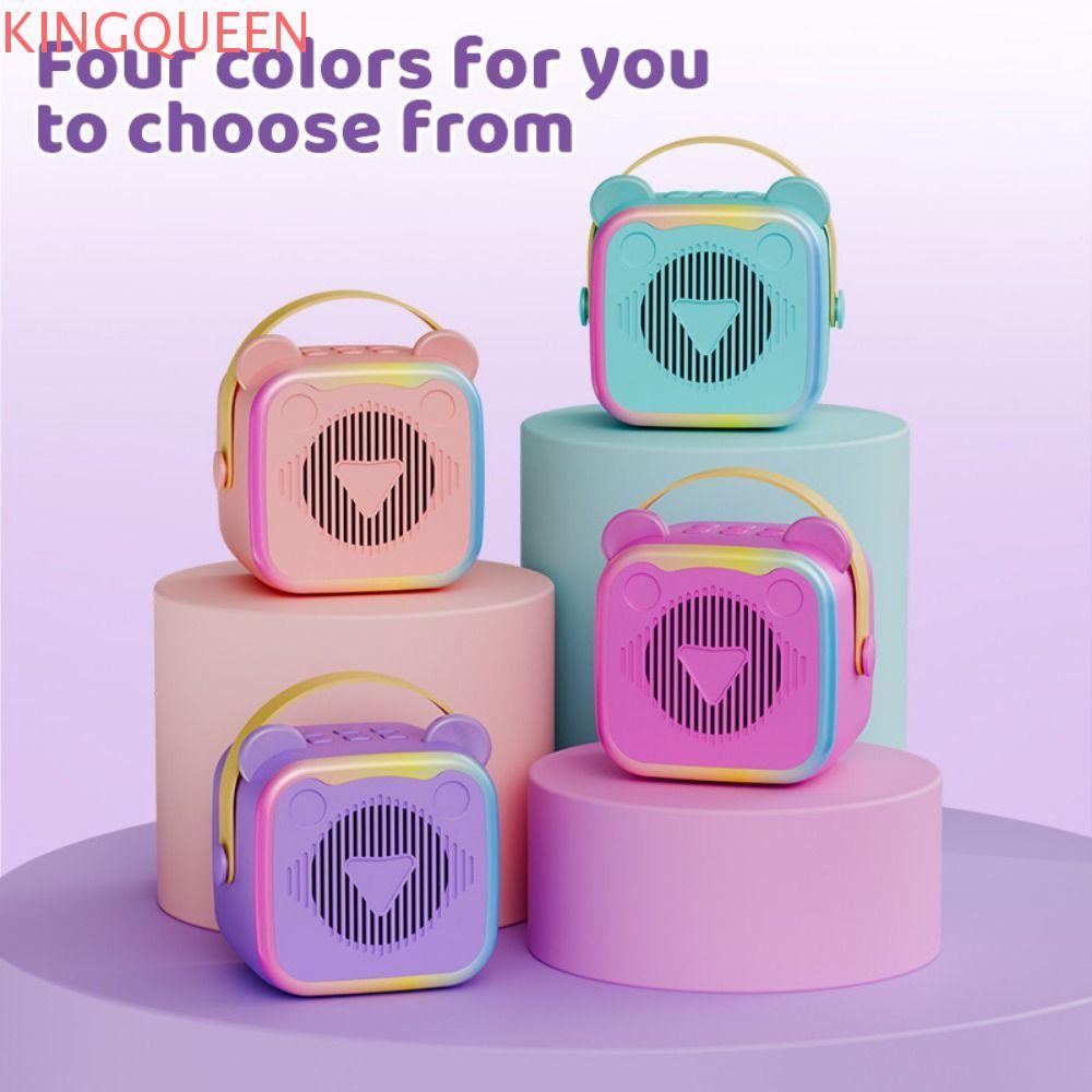 Máy Karaoke Mini KINGQUEEN, HIFI Surround USB Sạc Âm Thanh Bluetooth Mini, Loa Bluetooth Tai Nghe 3.